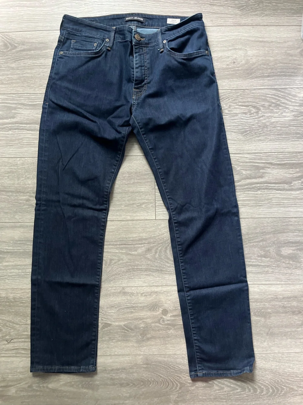 Mavi Zach Straight Leg Men’s Dark Wash Preppy Casual Blue Denim Jeans Size 34x32